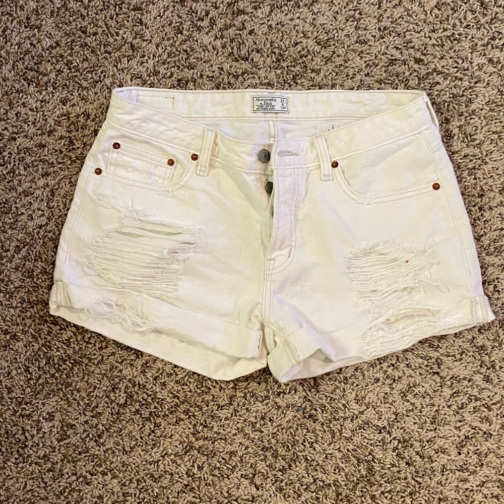 Abercrombie Boyfriend Distressed Shorts
